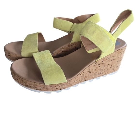 Sorel Cameron Wedge Women Sandal 11 Sunnyside Yellow  Platform Strappy - Picture 1 of 16
